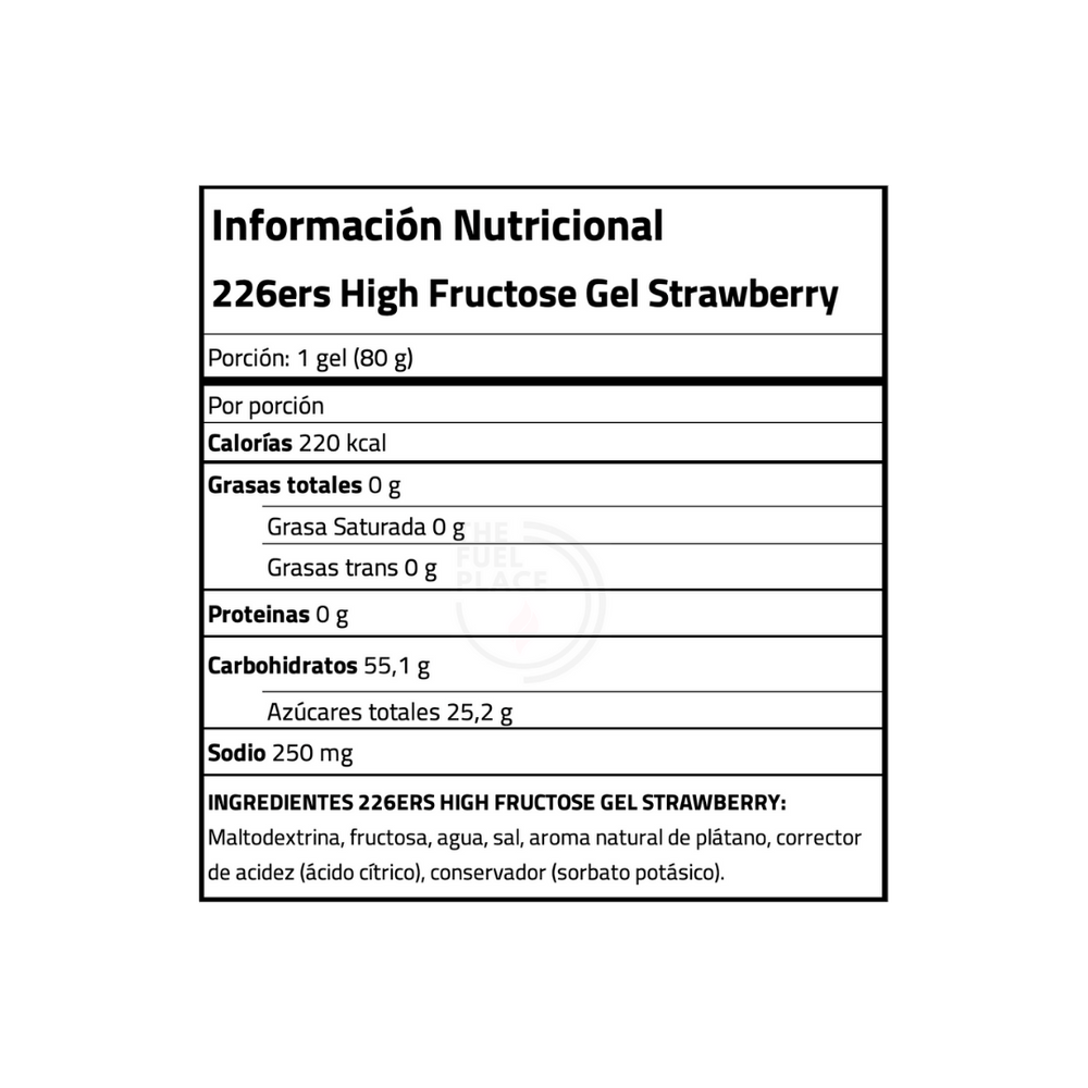 
                      
                        226ers high fructose gel strawberry info
                      
                    