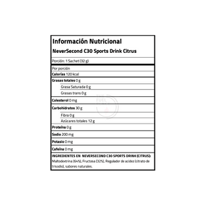 c30 sports drink mix citrus info